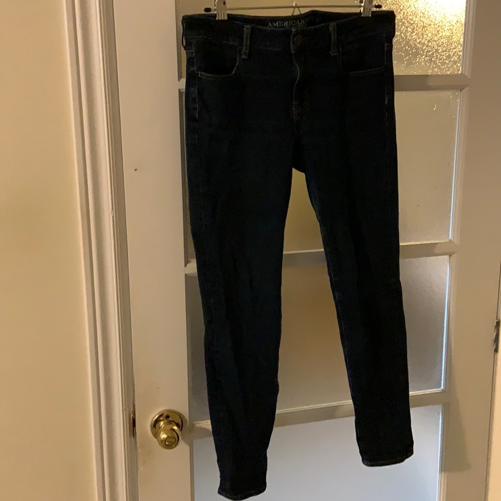 American eagle blue skinny jeans